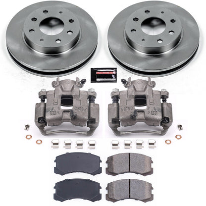 PowerStop Front Autospecialty Brake Kit with Calipers | 2002–2007 Mitsubishi Lancer (KCOE1092)
