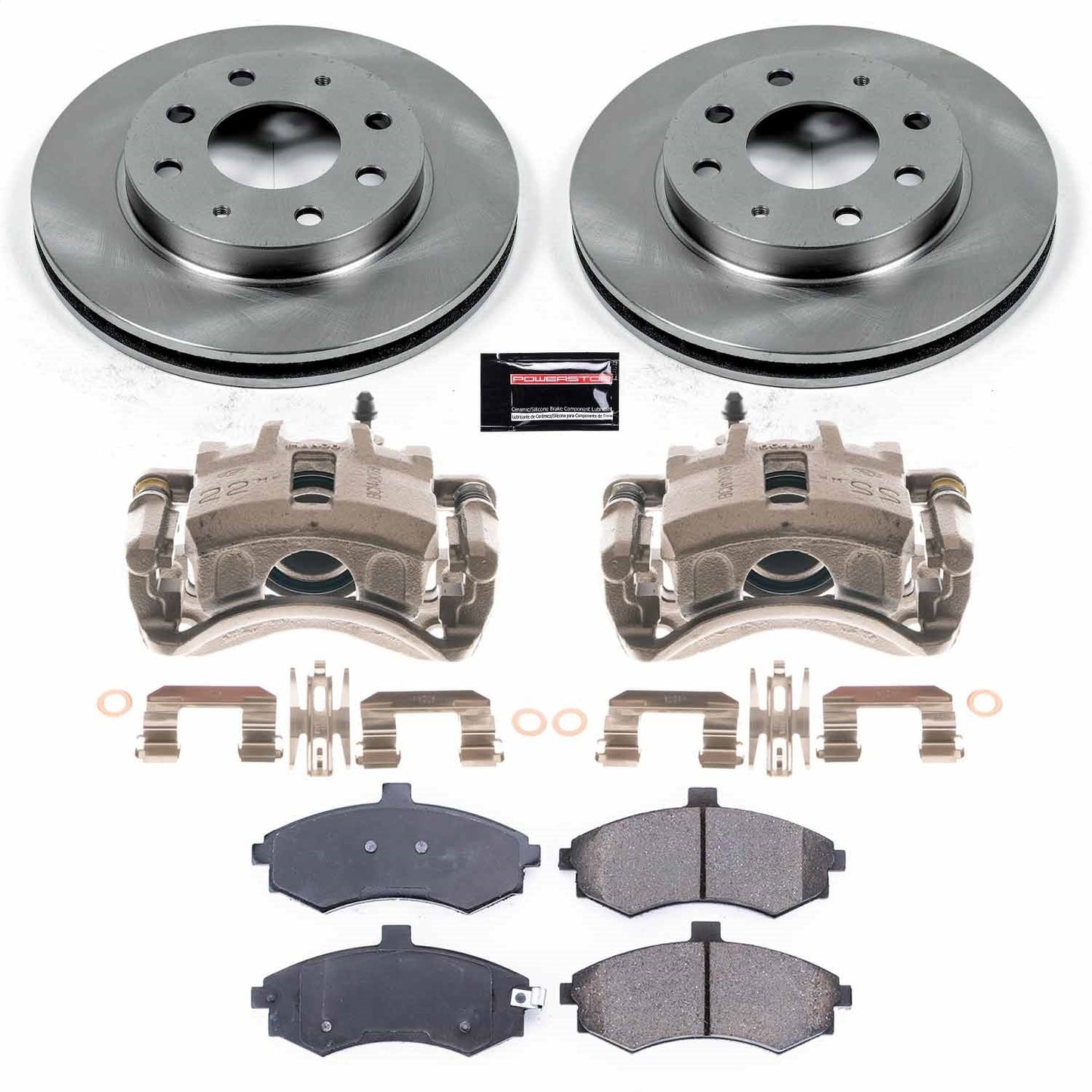 PowerStop Front Autospecialty Brake Kit with Calipers | 2003–2005 Hyundai Elantra (KCOE1093A)