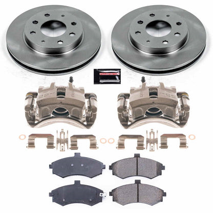 PowerStop Front Autospecialty Brake Kit with Calipers | 2003–2005 Hyundai Elantra (KCOE1093A)
