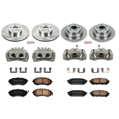 PowerStop Front & Rear Autospecialty Brake Kit with Calipers | 2005–2006 Saab 9-2X (KCOE1127)