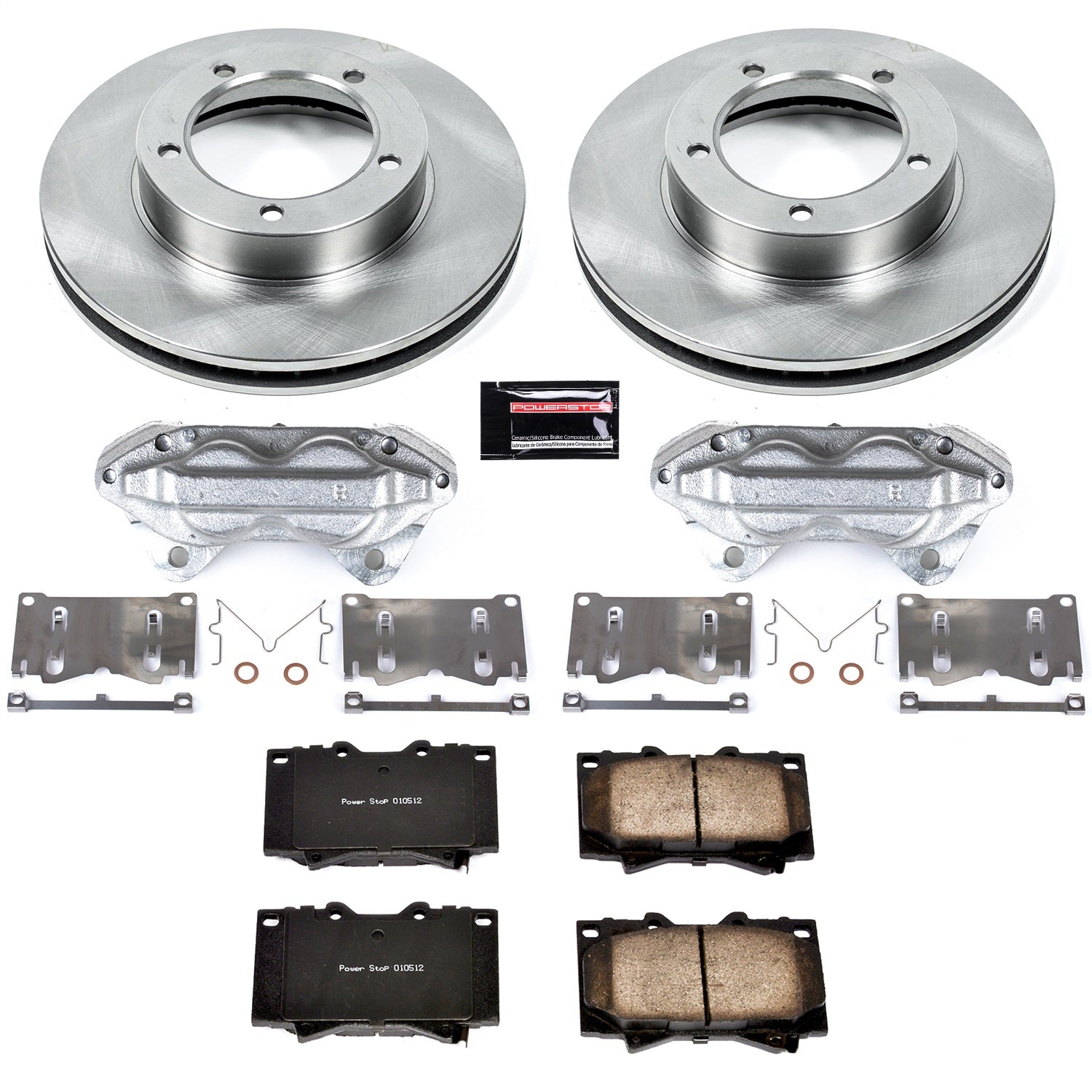 PowerStop Front Autospecialty Kit with Calipers | 1998–2002 Toyota Land Cruiser (KCOE1132)