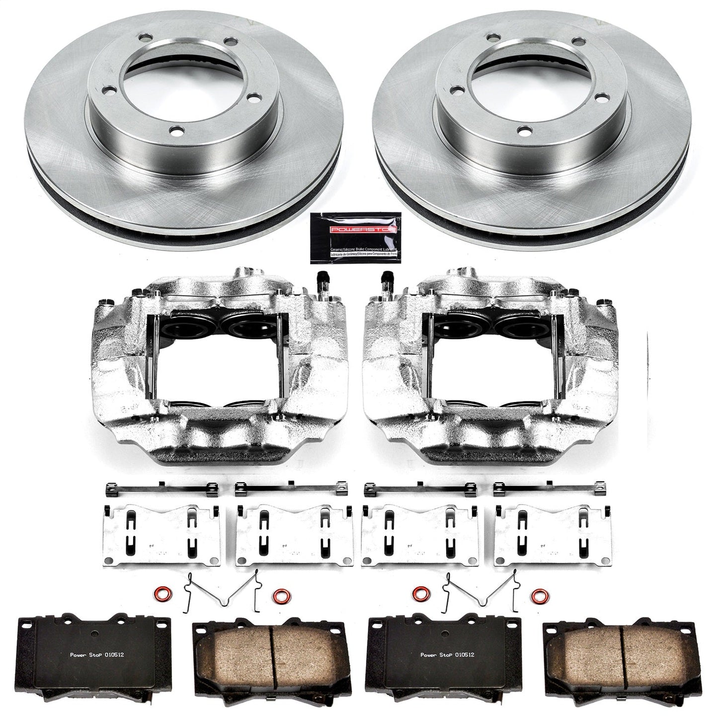 PowerStop Front Autospecialty Kit with Calipers | 2003–2007 Toyota Land Cruiser (KCOE1132A)