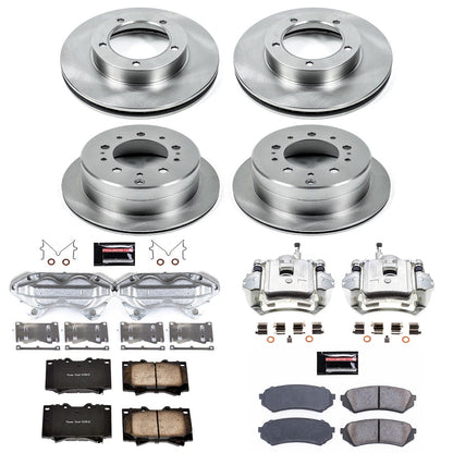 PowerStop Front & Rear Autospecialty Kit with Calipers | 1998–2002 Toyota Land Cruiser (KCOE1133)