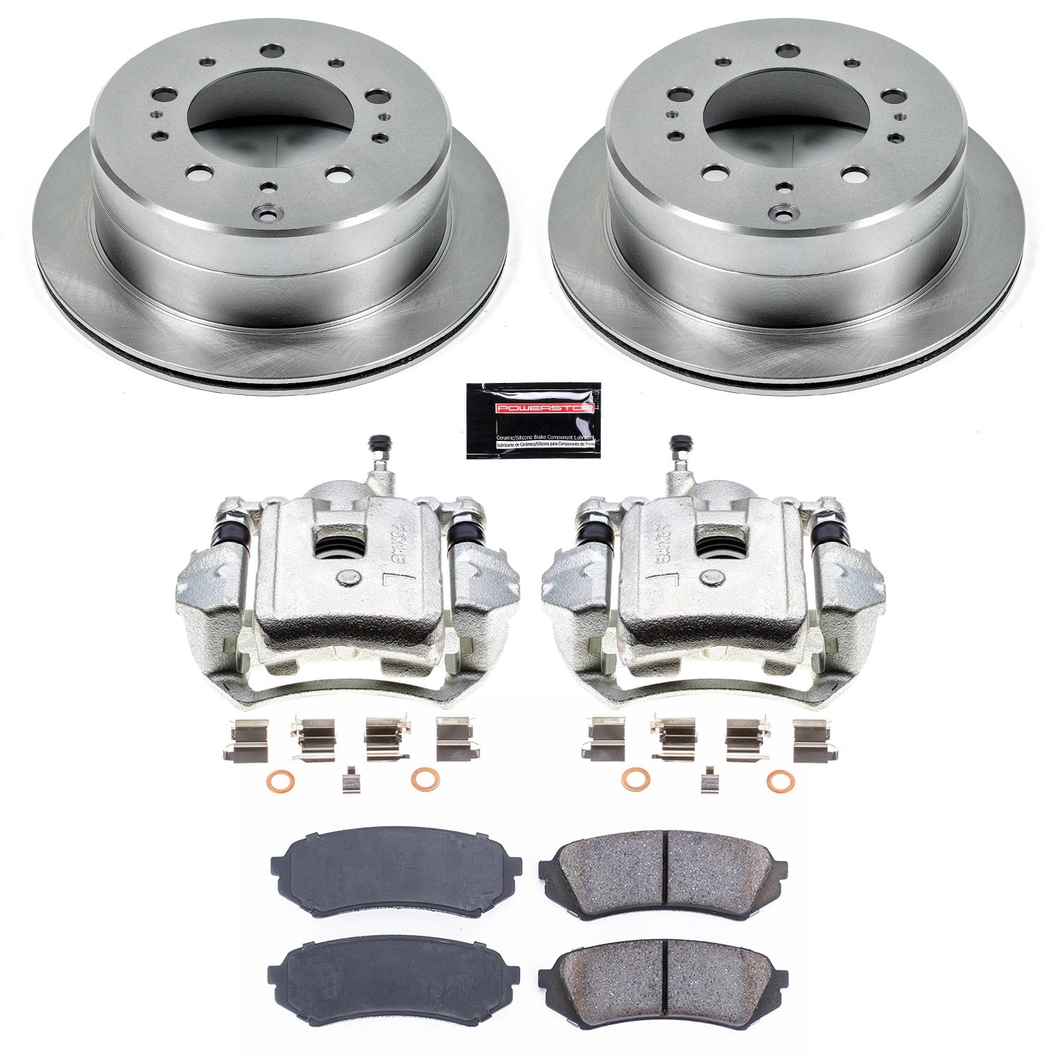 PowerStop Rear Autospecialty Brake Kit with Calipers | 1998–2007 Lexus LX470 (KCOE1134)
