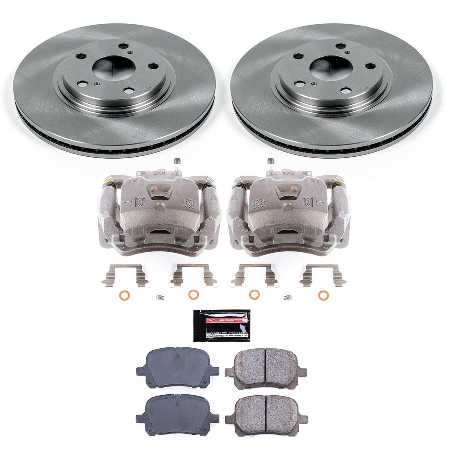 PowerStop Front Autospecialty Brake Kit with Calipers | 1999–2001 Lexus RX300 (KCOE1135)