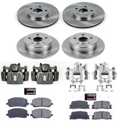PowerStop Front & Rear Brake Kit with Calipers | 2001–2003 Toyota Highlander (KCOE1139)