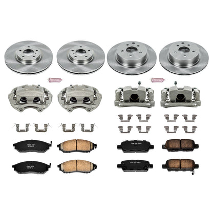 PowerStop Front & Rear Autospecialty Kit with Calipers | 2006–2009 Nissan 350Z (KCOE114)