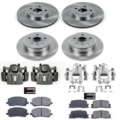 PowerStop Front & Rear Brake Kit with Calipers | 2001–2003 Toyota Highlander (KCOE1140A)