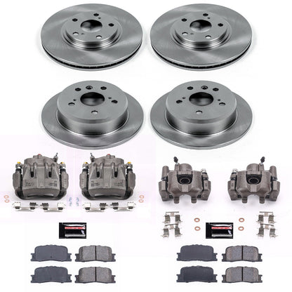 PowerStop Front & Rear Autospecialty Brake Kit with Calipers | 2004–2006 Lexus ES330 (KCOE1142)