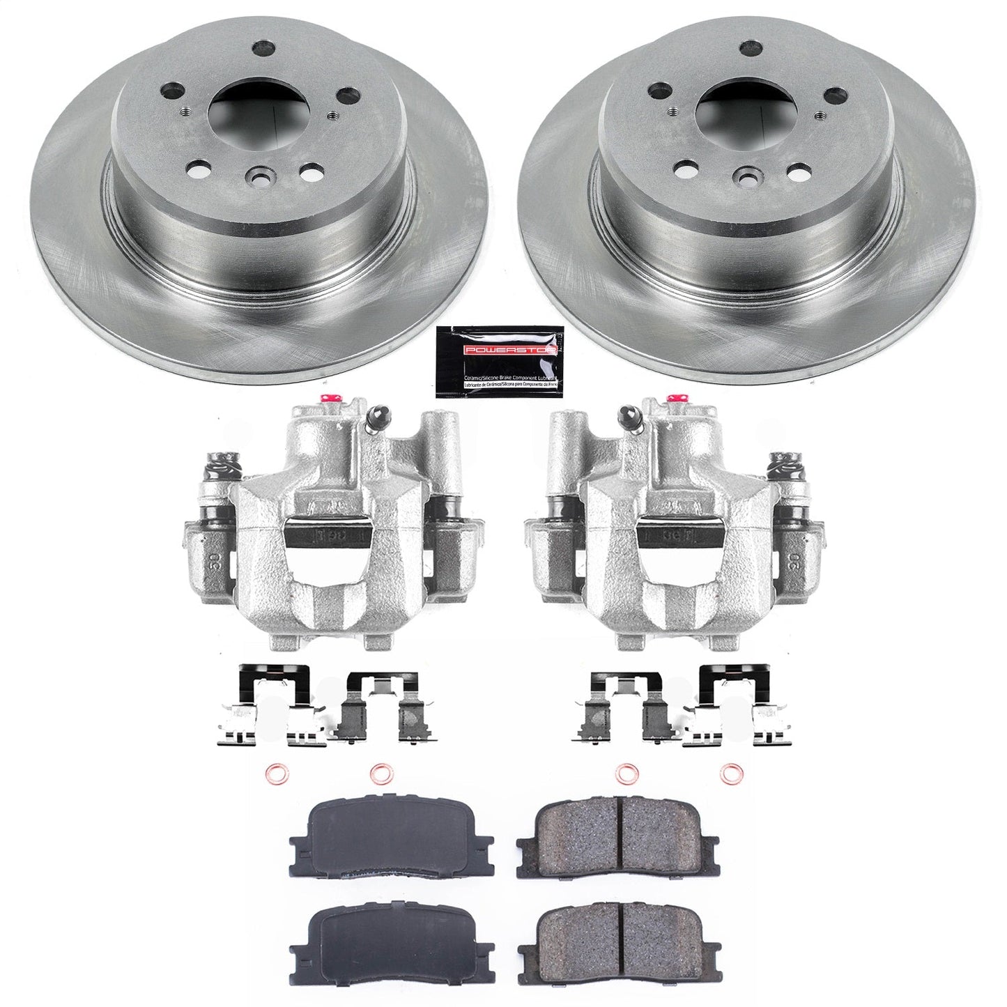 PowerStop Rear Autospecialty Brake Kit with Calipers | 2001–2003 Toyota Highlander (KCOE1148A)