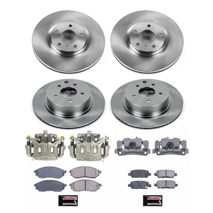 PowerStop Front & Rear Autospecialty Kit with Calipers | 2013 Infiniti EX37 (KCOE114C)