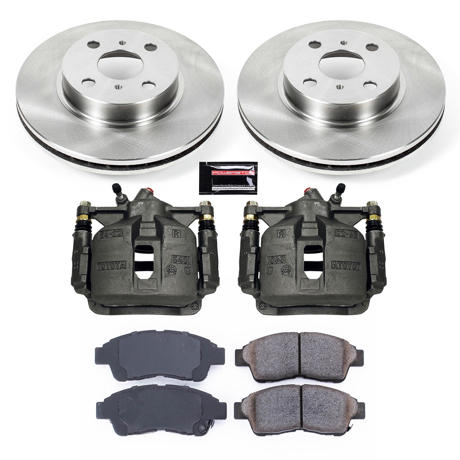 PowerStop Front Autospecialty Brake Kit with Calipers | 1993–1997 Geo Prizm (KCOE1151)