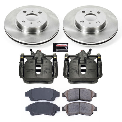 PowerStop Front Autospecialty Brake Kit with Calipers | 1993–1997 Geo Prizm (KCOE1151)