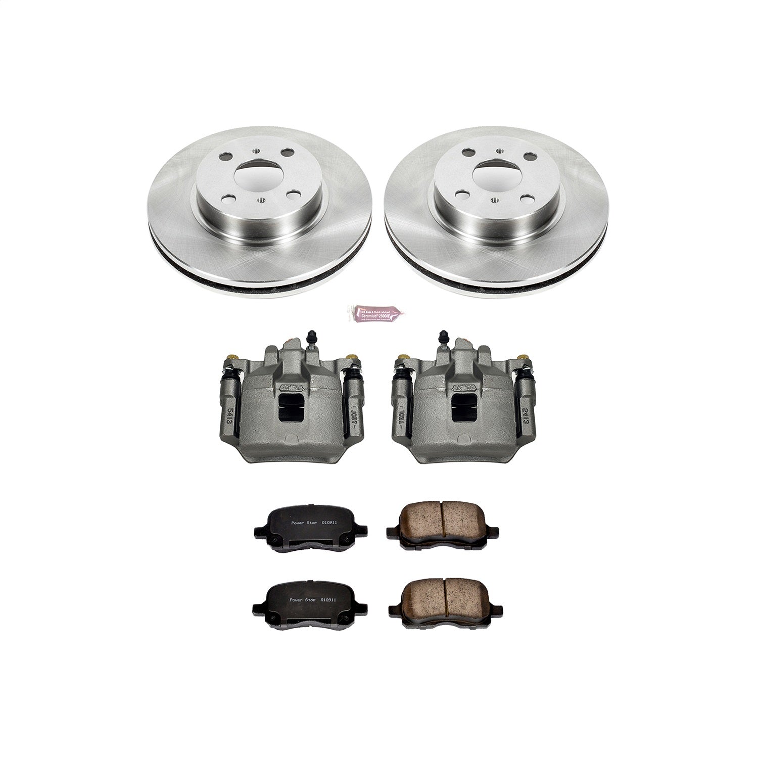 PowerStop Front Autospecialty Brake Kit with Calipers | 1998–2002 Chevrolet Prizm (KCOE1152)