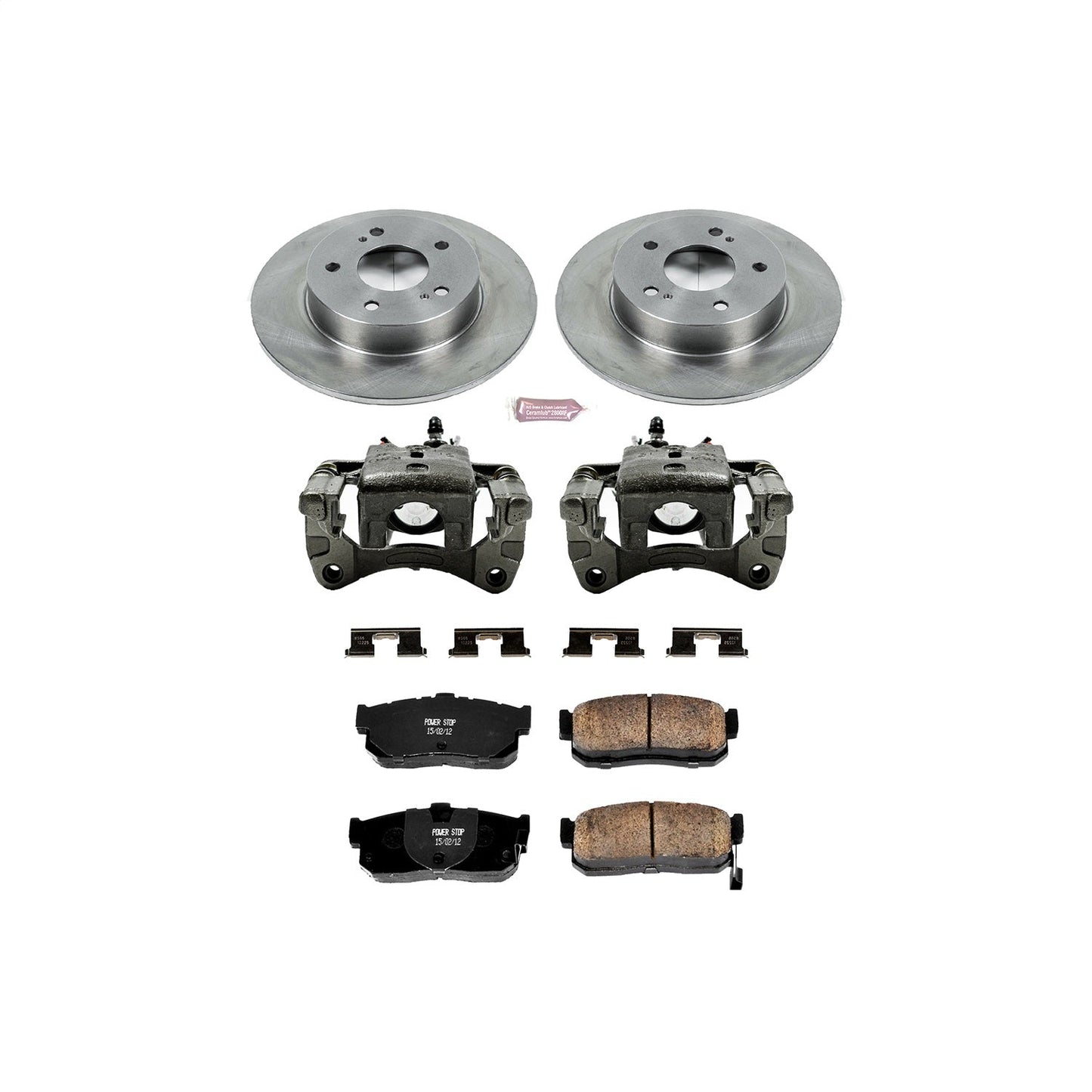 PowerStop Rear Autospecialty Brake Kit with Calipers | 1996–2001 Infiniti I30 (KCOE1168)