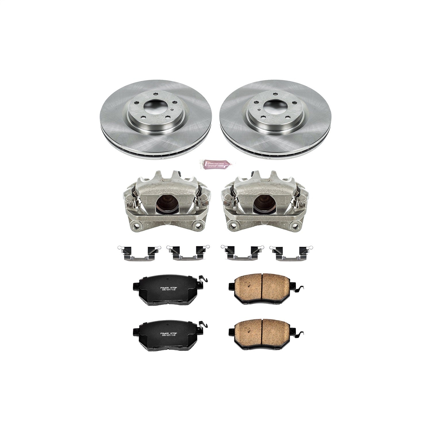 PowerStop Front Autospecialty Kit with Calipers | 2006–2007 Nissan Murano (KCOE116A)