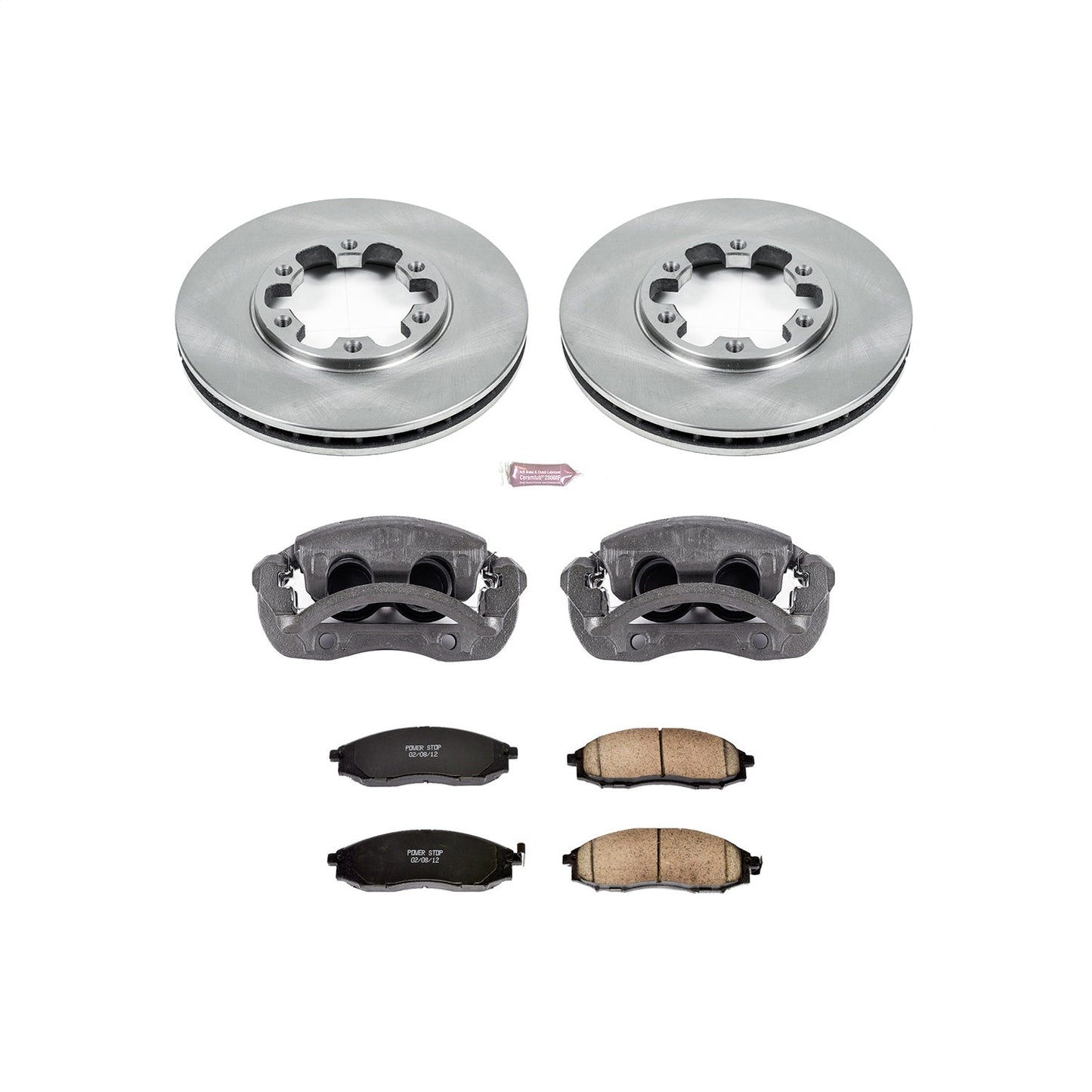 PowerStop Front Brake Kit with Calipers | 2003–2004 Nissan Frontier (KCOE1176)