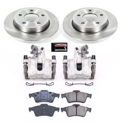 PowerStop Rear Brake Kit with Calipers | 2004–2005 Mazda 3 (KCOE124)