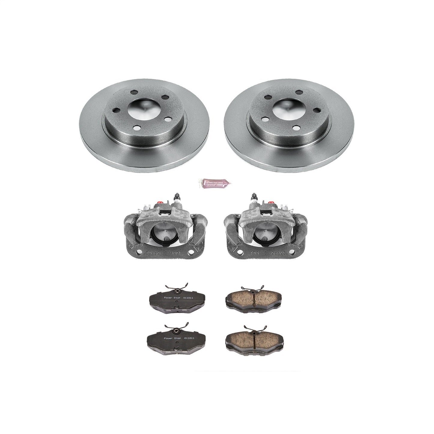 PowerStop Rear Brake Kit with Calipers | 1993–2005 Ford Taurus (KCOE1298)