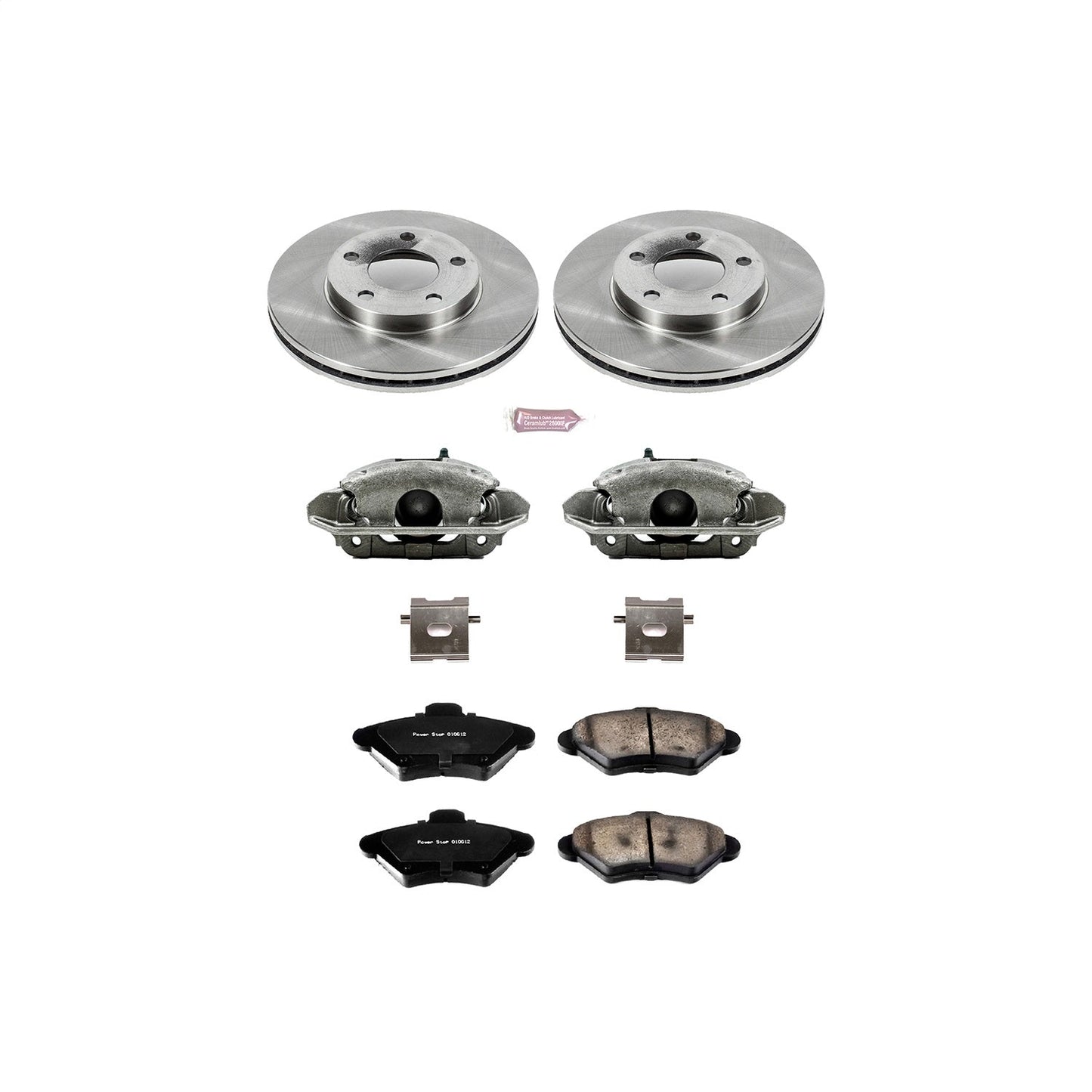 PowerStop Front Autospecialty Brake Kit with Calipers | 1994–1998 Ford Mustang (KCOE1299)
