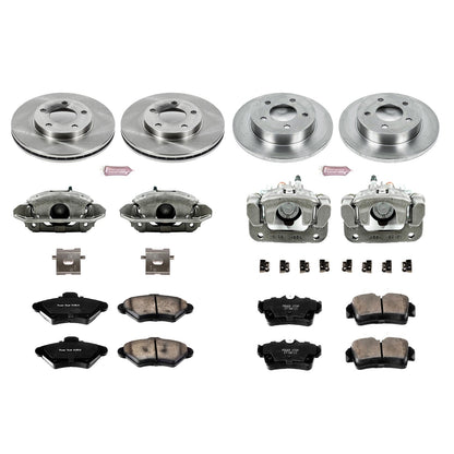 PowerStop Front & Rear Autospecialty Brake Kit with Calipers | 1994–1998 Ford Mustang (KCOE1300)