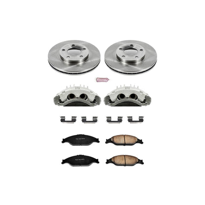 PowerStop Front Autospecialty Brake Kit with Calipers | 1999–2004 Ford Mustang (KCOE1301)
