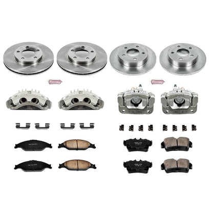 PowerStop Front & Rear Autospecialty Brake Kit with Calipers | 2003–2004 Ford Mustang (KCOE1302A)