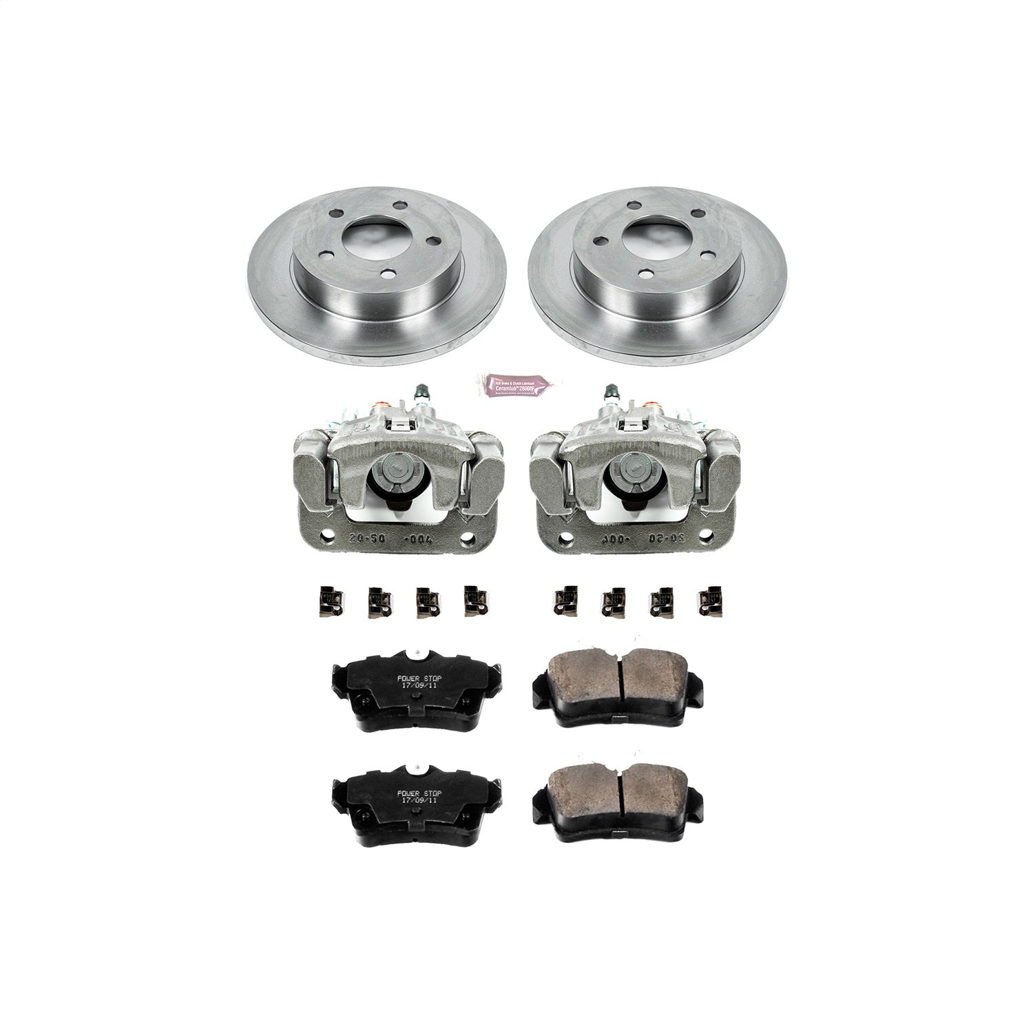 PowerStop Rear Brake Kit with Calipers | 1994–2004 Ford Mustang (KCOE1303)