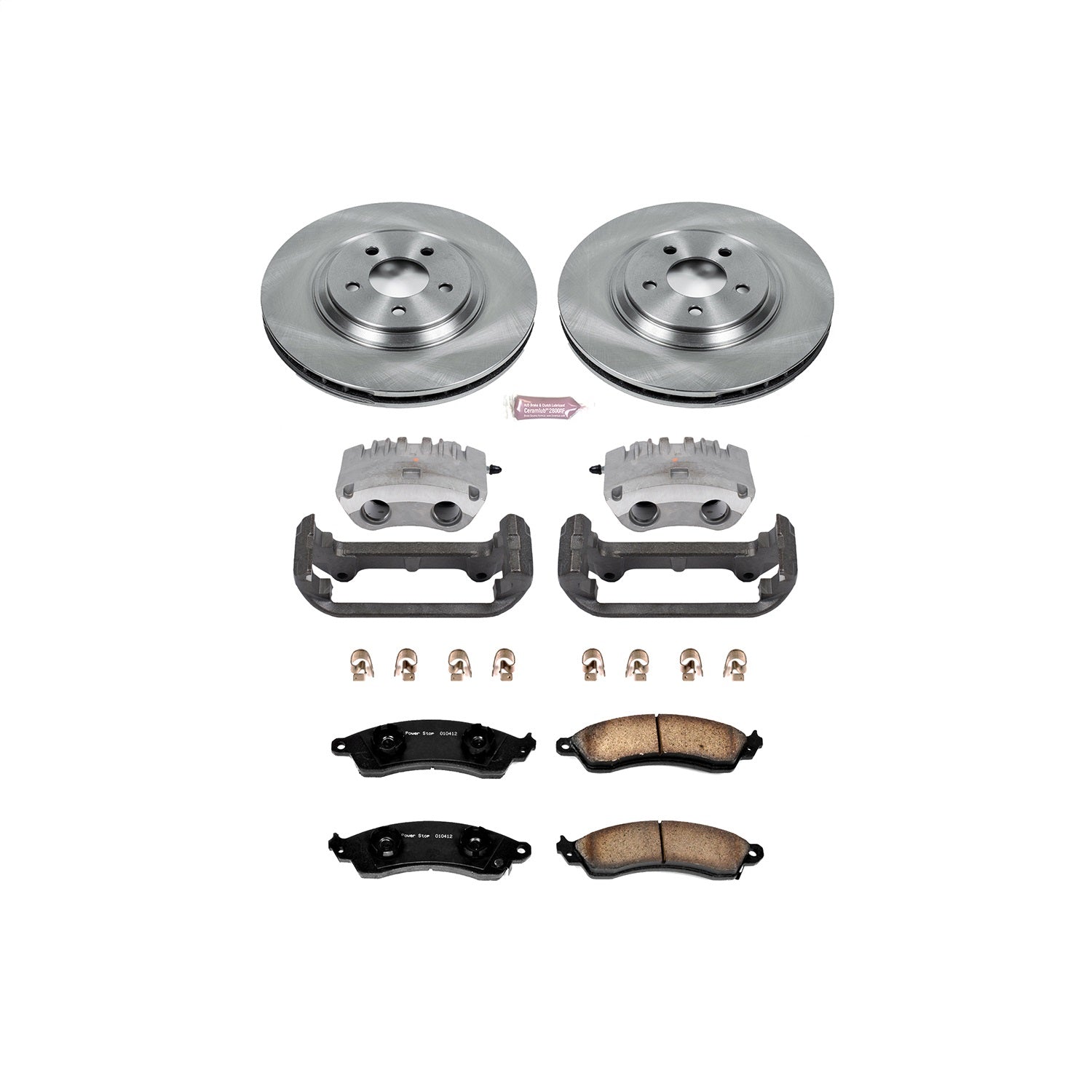 PowerStop Front Autospecialty Brake Kit with Calipers | 1999 Ford Mustang (KCOE1304C)
