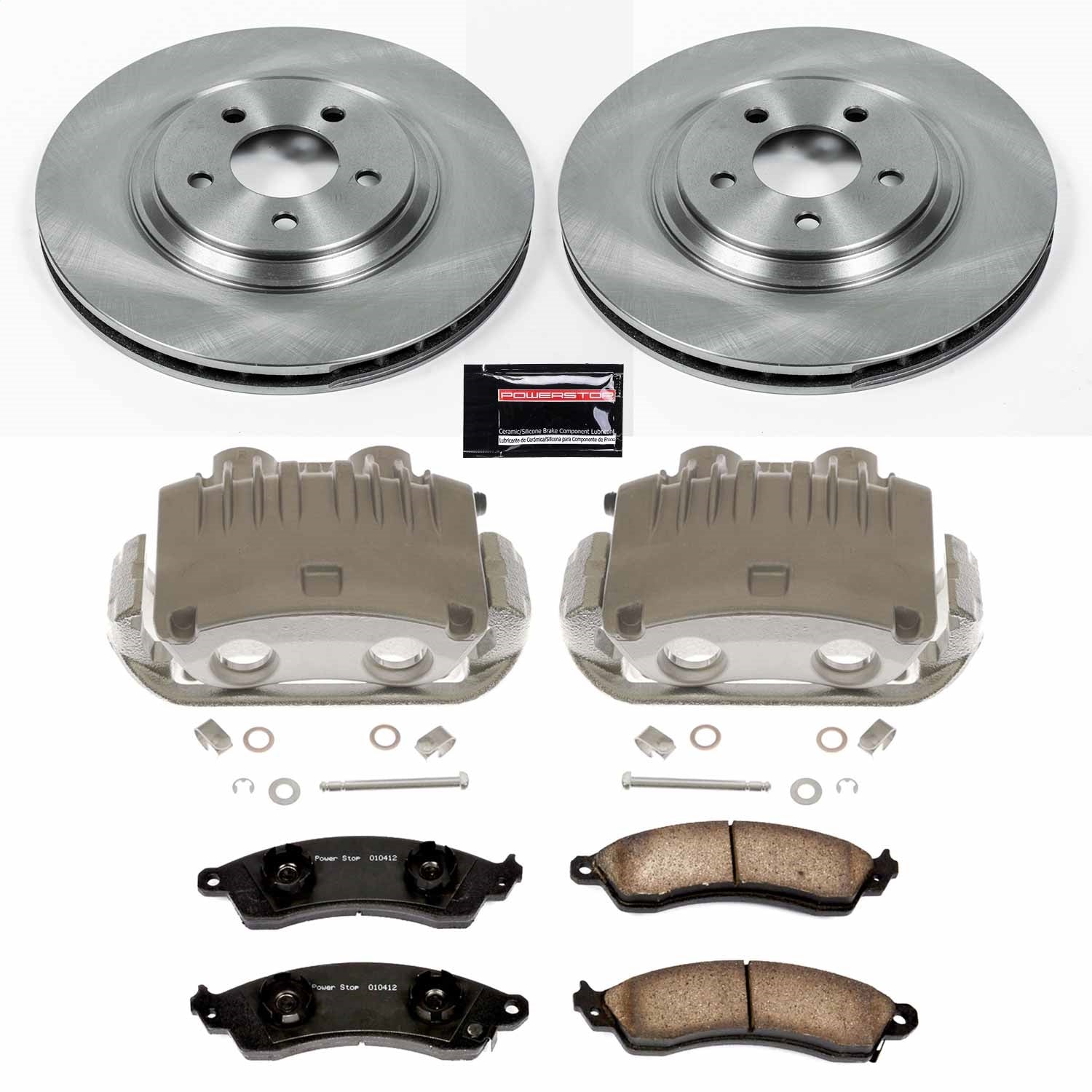 PowerStop Front Autospecialty Brake Kit with Calipers | 1998–1994 Ford Mustang (KCOE1304D)