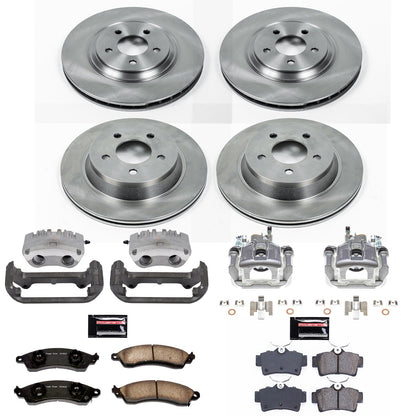 PowerStop Front & Rear Autospecialty Brake Kit with Calipers | 1999 Ford Mustang (KCOE1305C)