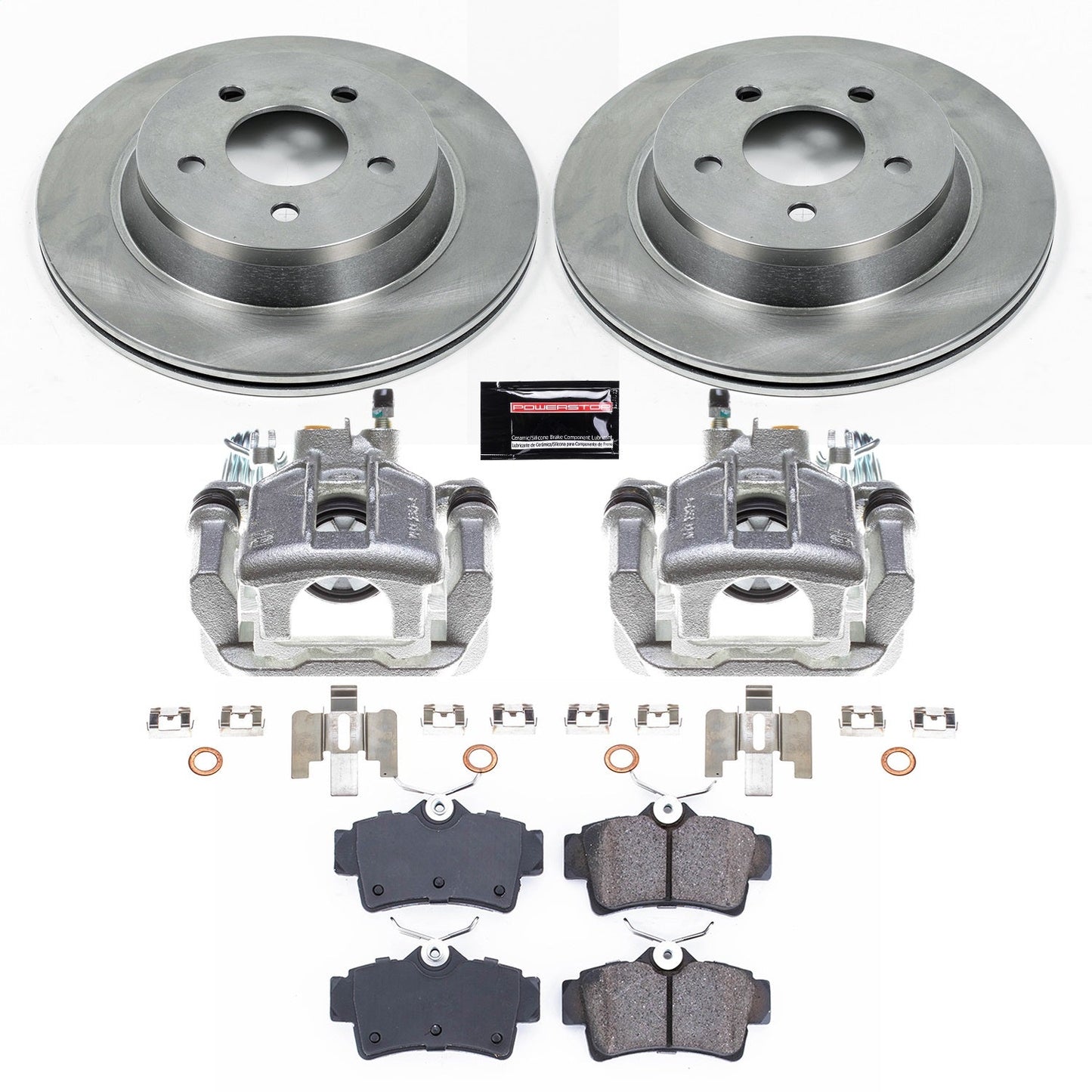 PowerStop Rear Brake Kit with Calipers | 1994–1999 Ford Mustang (KCOE1306A)