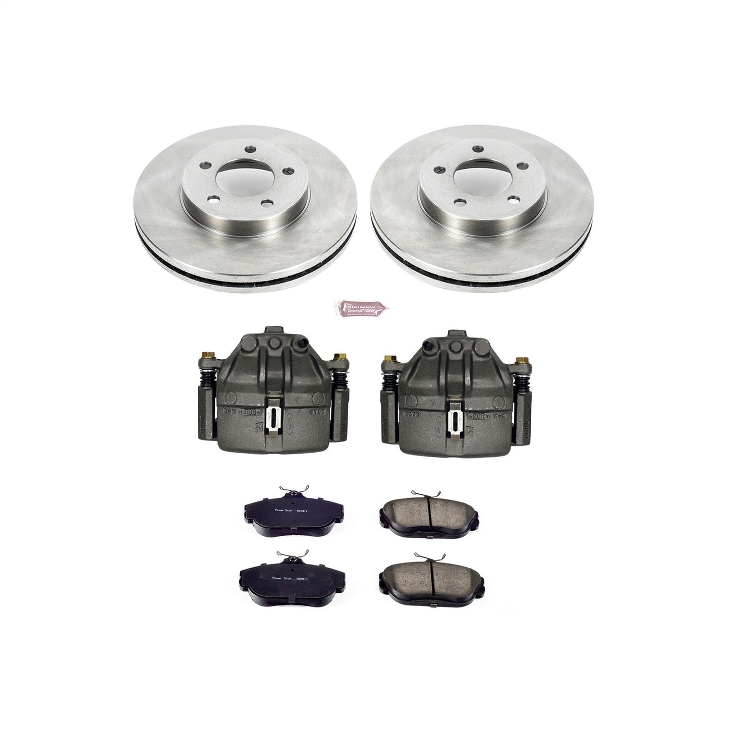 PowerStop Front Autospecialty Brake Kit with Calipers | 1994–2000 Ford Taurus (KCOE1327)