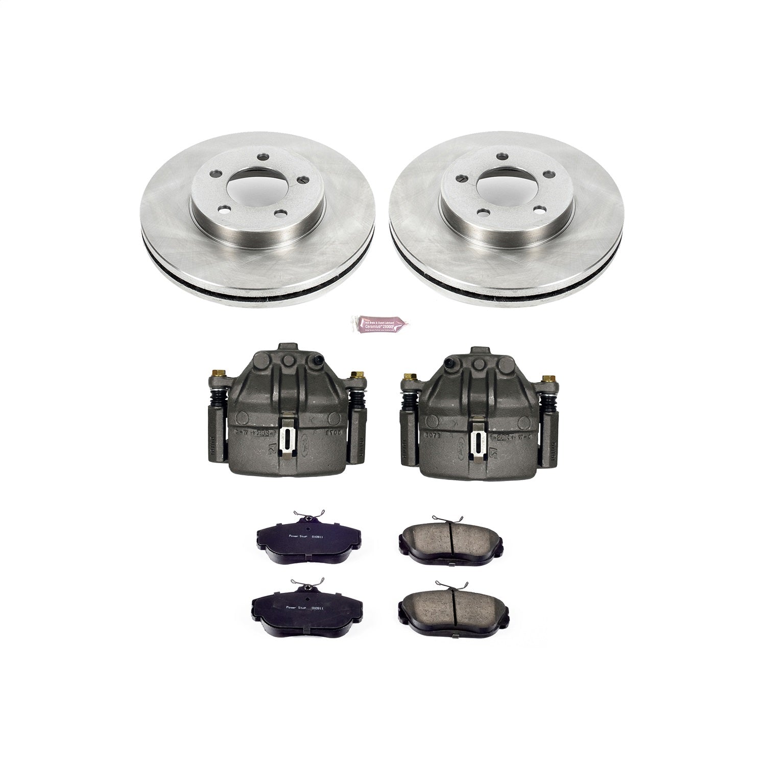 PowerStop Front Autospecialty Brake Kit with Calipers | 1994–2000 Ford Taurus (KCOE1327)