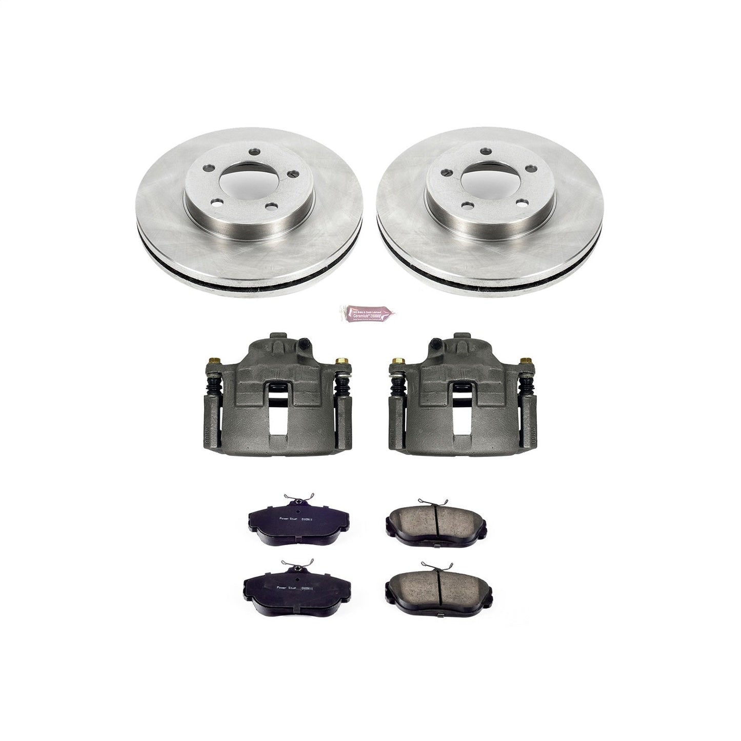 PowerStop Front Autospecialty Brake Kit with Calipers | 1995–1998 Ford Windstar (KCOE1327B)