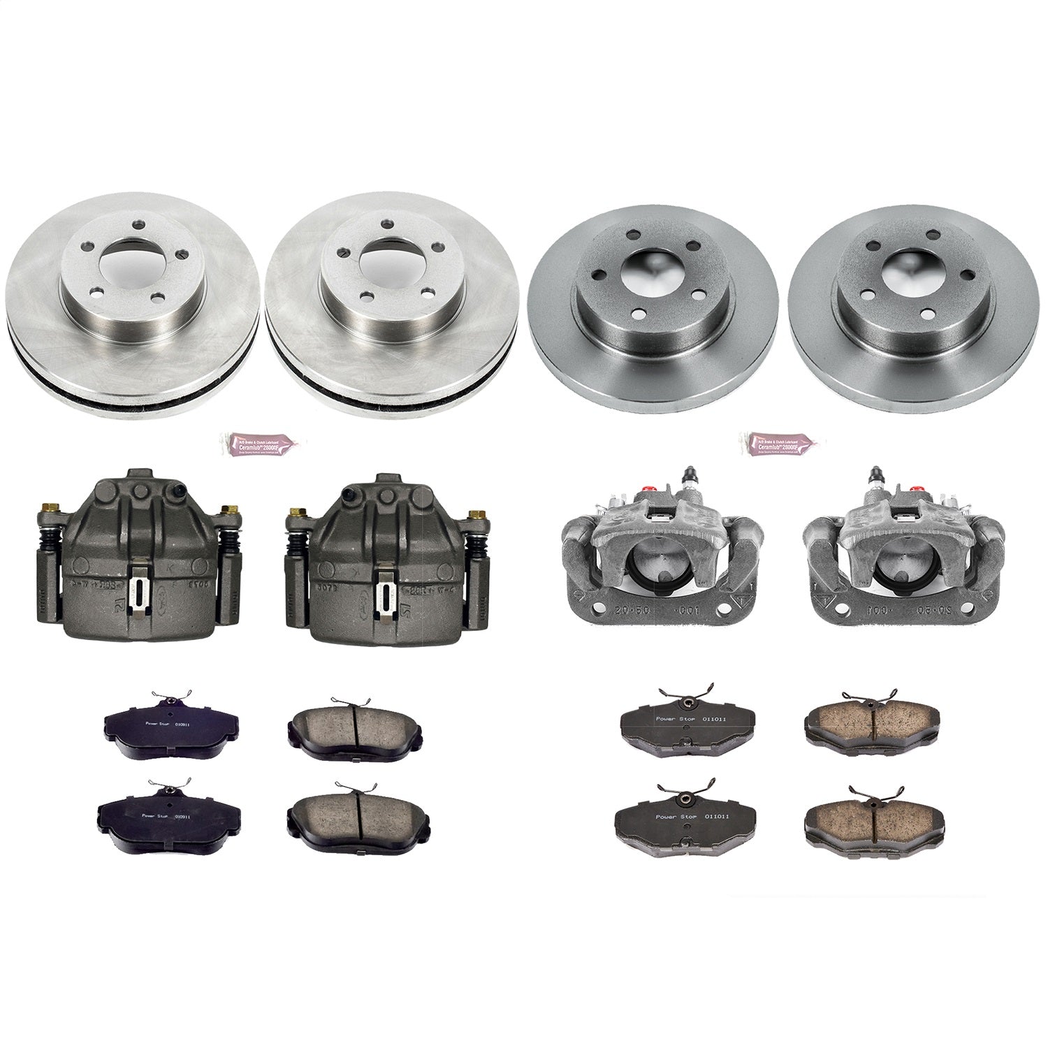 PowerStop Front & Rear Autospecialty Brake Kit with Calipers | 1994–2000 Ford Taurus (KCOE1328)