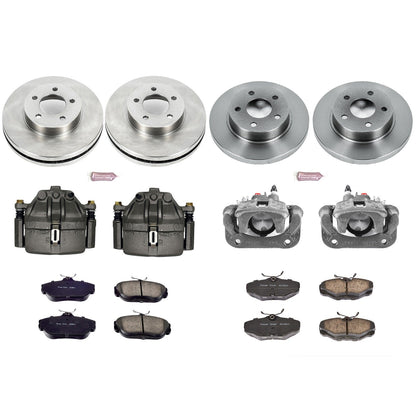 PowerStop Front & Rear Autospecialty Brake Kit with Calipers | 1994–2000 Ford Taurus (KCOE1328)