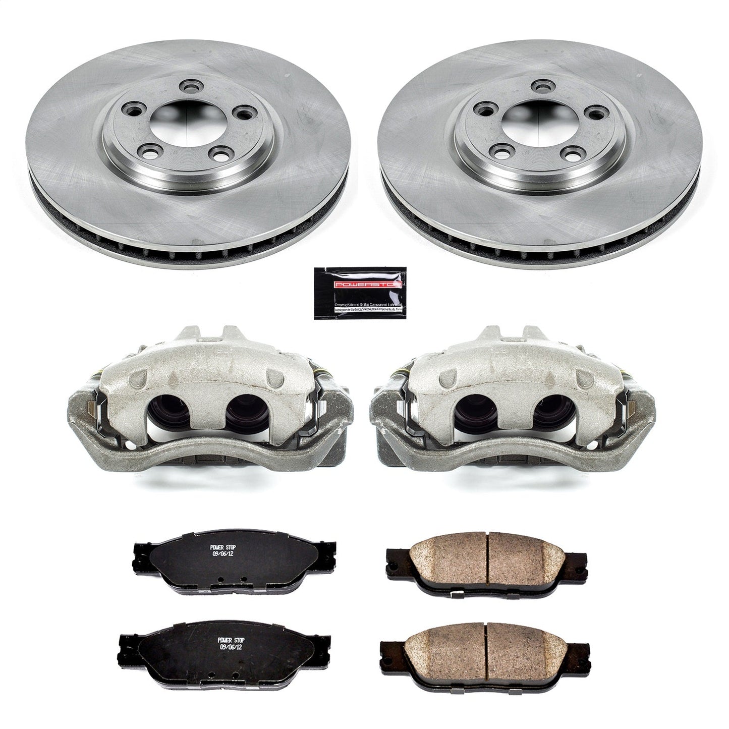 PowerStop Front Autospecialty Brake Kit with Calipers | 2003–2004 Jaguar S-Type (KCOE1353)