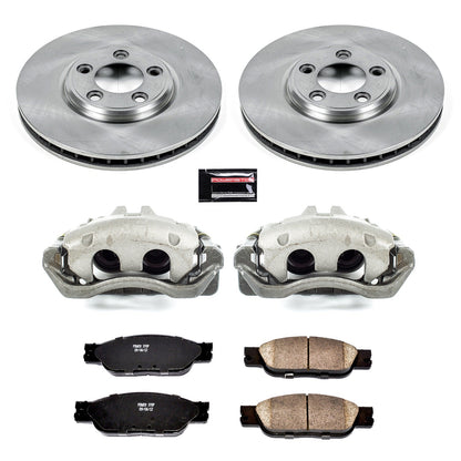 PowerStop Front Autospecialty Brake Kit with Calipers | 2003–2004 Jaguar S-Type (KCOE1353)