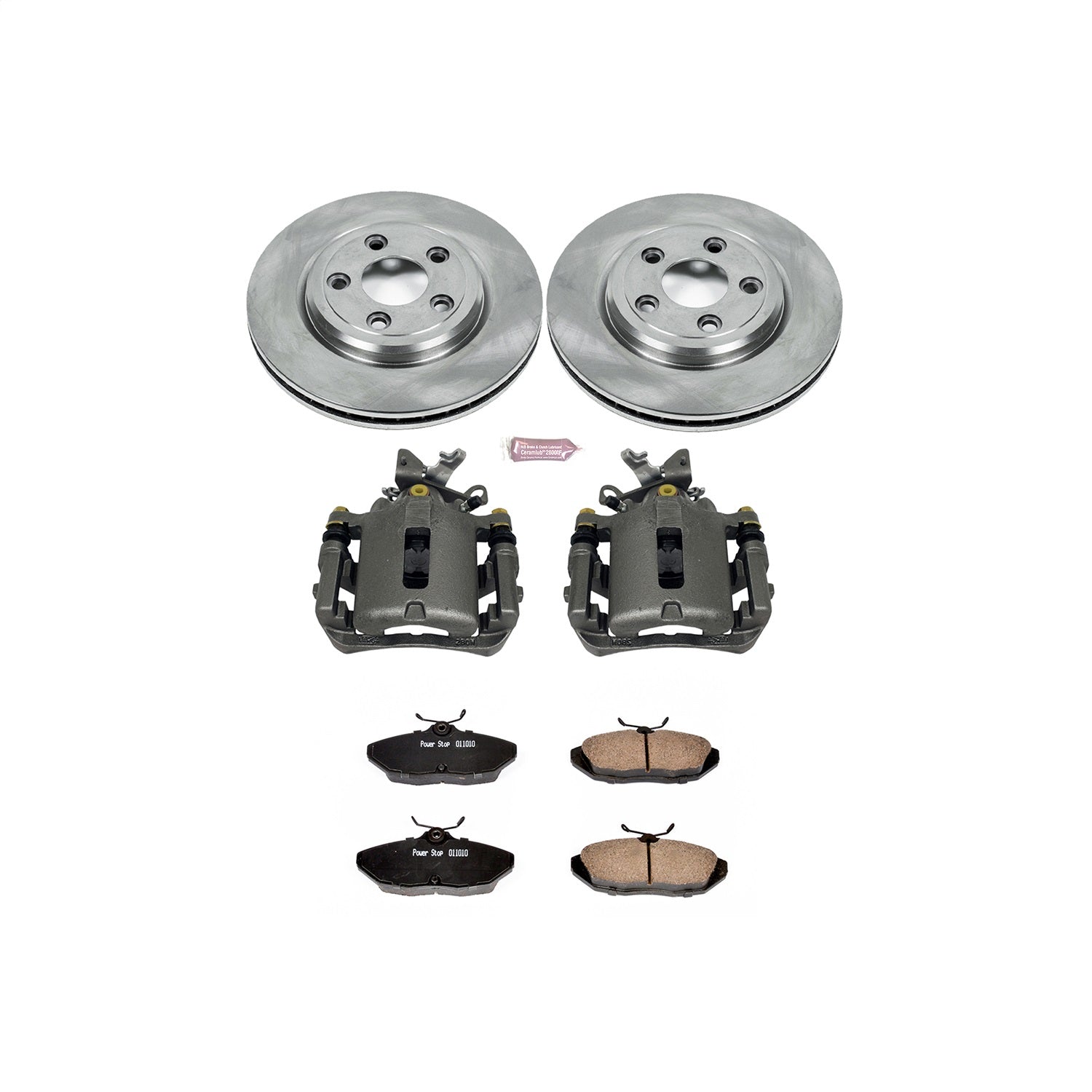 PowerStop Rear Brake Kit with Calipers | 2002–2005 Ford Thunderbird (KCOE1360)
