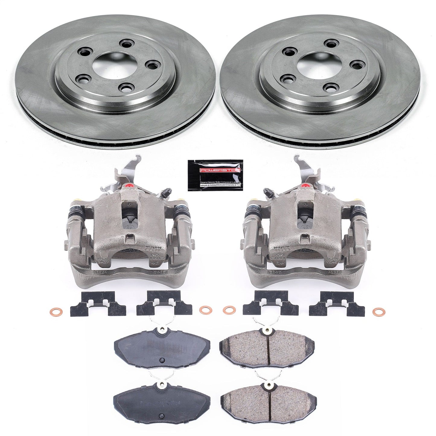 PowerStop Rear Autospecialty Brake Kit with Calipers | 2005 Jaguar Vanden Plas (KCOE1361)