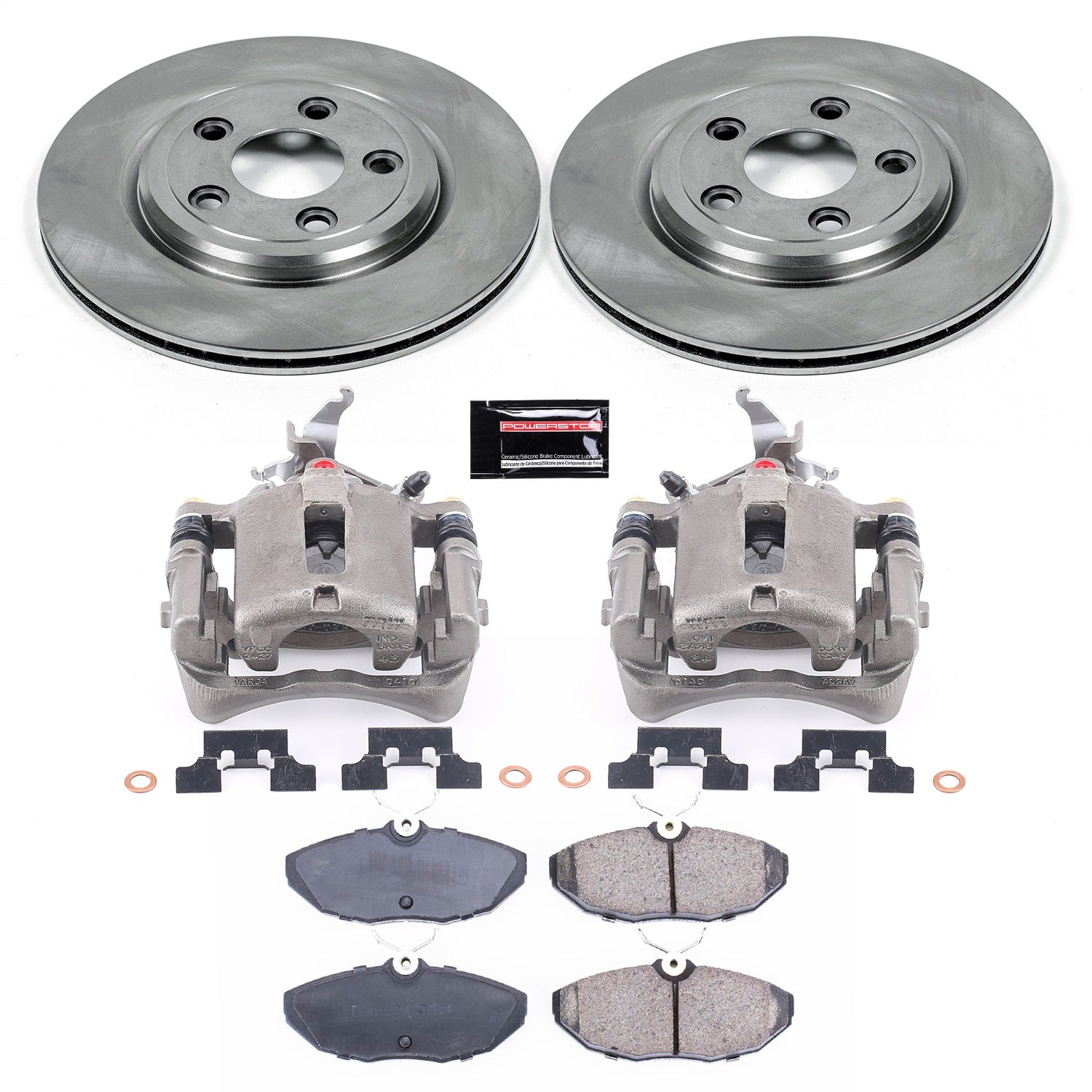 PowerStop Rear Autospecialty Brake Kit with Calipers | 2005 Jaguar Vanden Plas (KCOE1361)