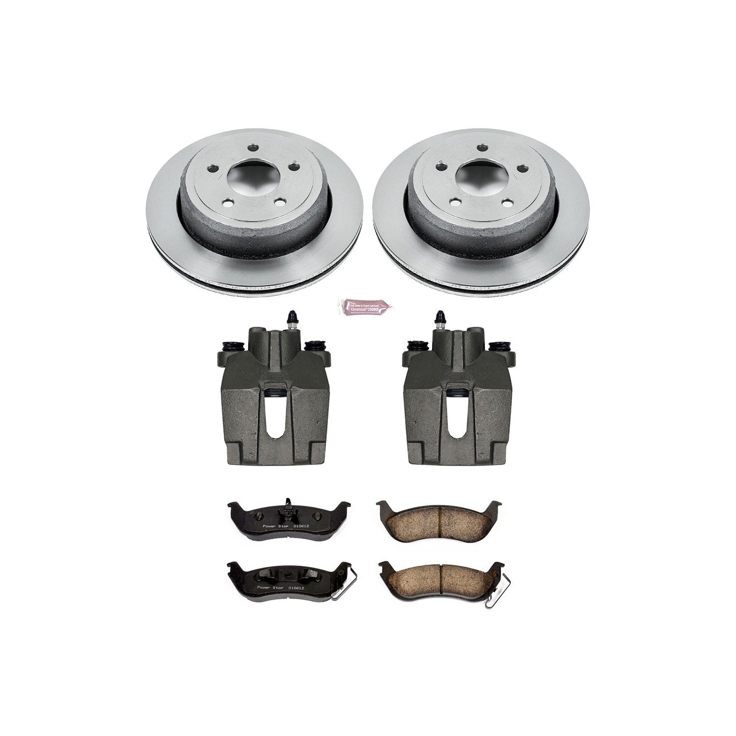 PowerStop Rear Autospecialty Brake Kit with Calipers | 2003–2011 Ford Crown Victoria (KCOE1368)