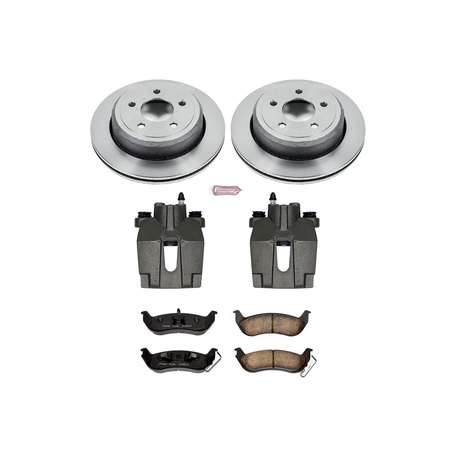 PowerStop Rear Autospecialty Brake Kit with Calipers | 2003–2011 Ford Crown Victoria (KCOE1368)