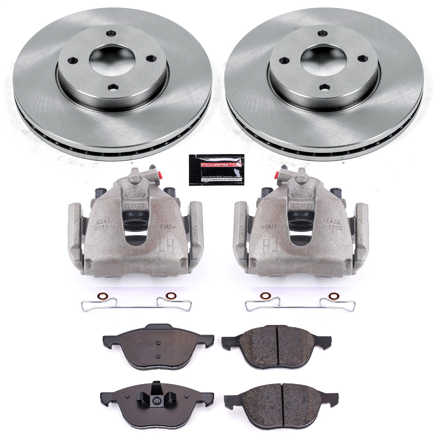 PowerStop Front Autospecialty Brake Kit with Calipers | 2005–2007 Ford Focus (KCOE1377)