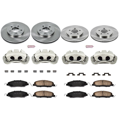 PowerStop Front & Rear Autospecialty Brake Kit with Calipers | 2005–2010 Ford Mustang (KCOE1383)