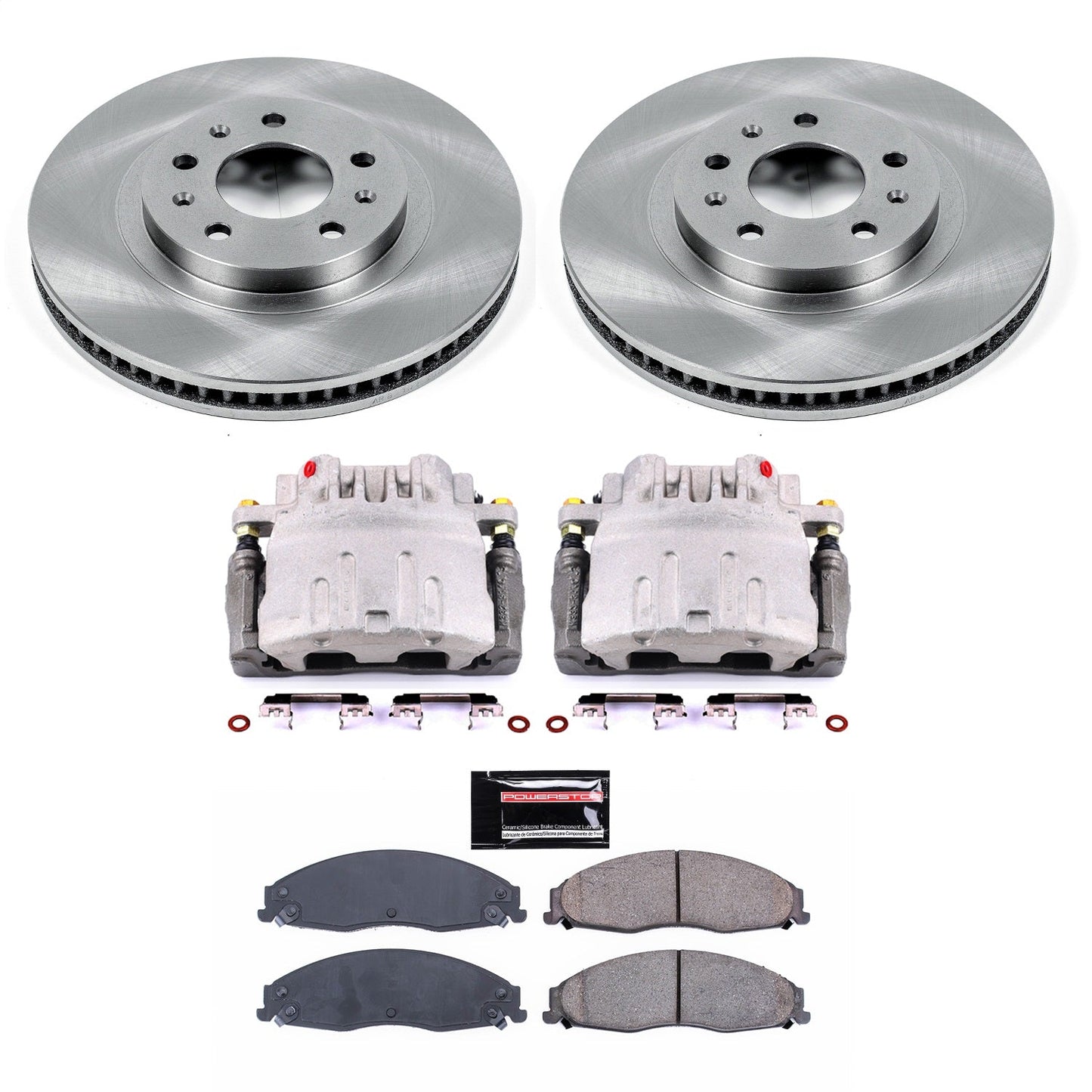 PowerStop Front Autospecialty Brake Kit with Calipers | 2003–2007 Cadillac CTS (KCOE1419)