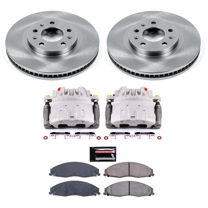 PowerStop Front Autospecialty Brake Kit with Calipers | 2003–2007 Cadillac CTS (KCOE1419)