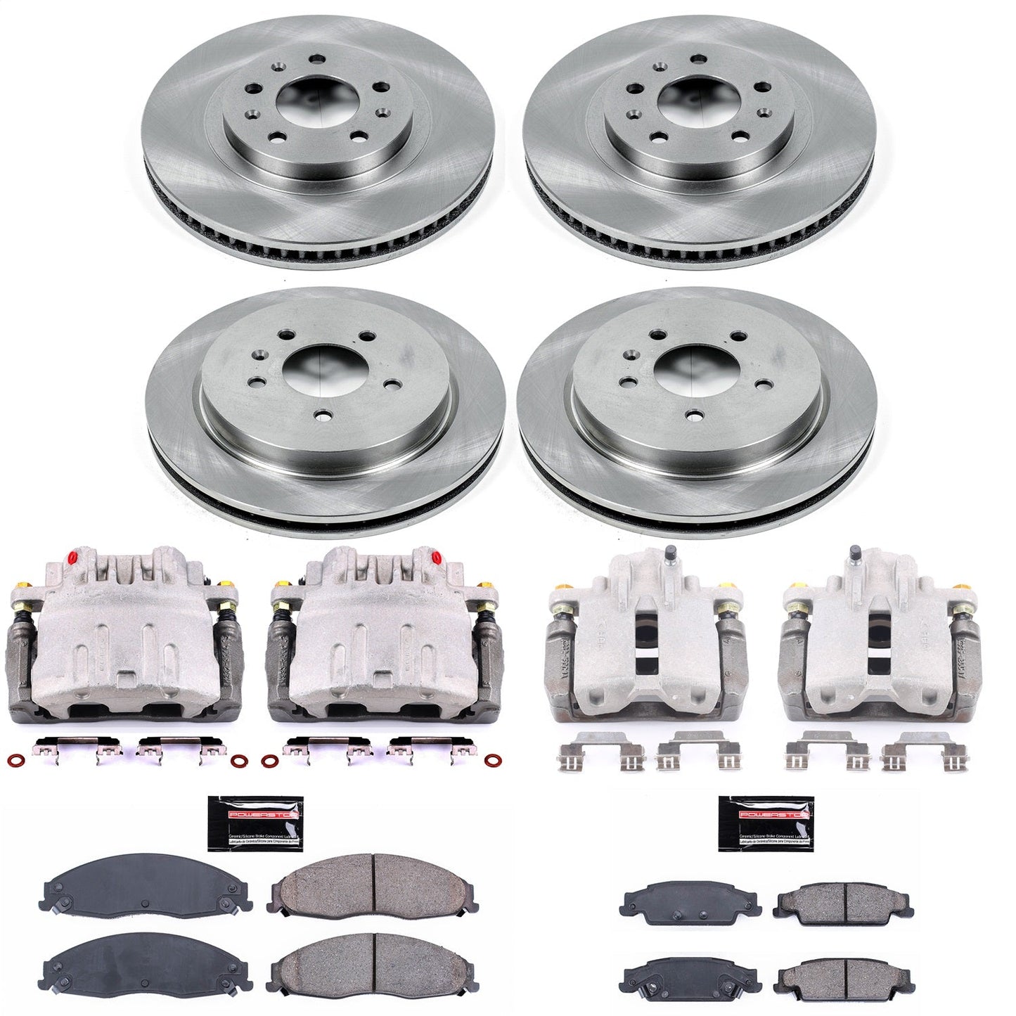 PowerStop Front & Rear Autospecialty Brake Kit with Calipers | 2003–2007 Cadillac CTS (KCOE1420)