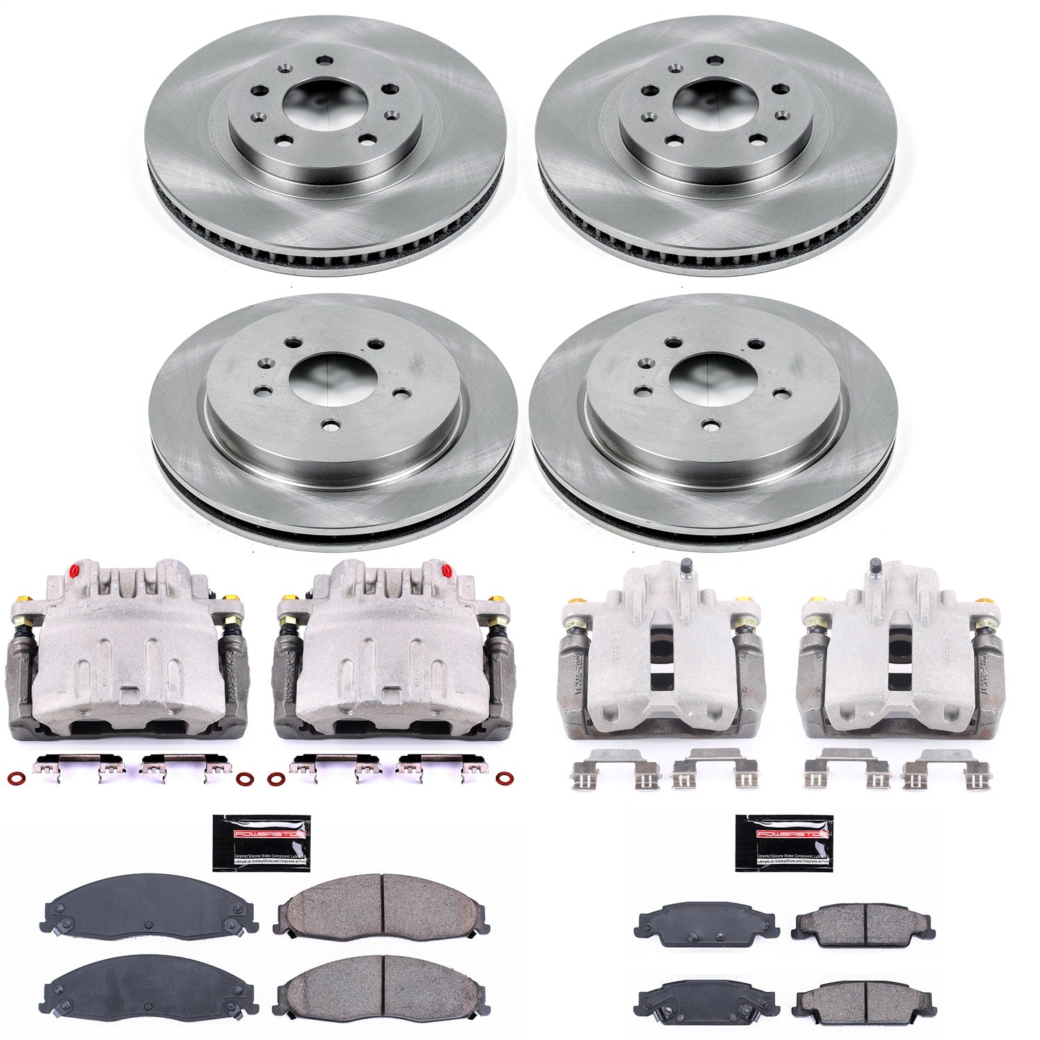 PowerStop Front & Rear Autospecialty Brake Kit with Calipers | 2003–2007 Cadillac CTS (KCOE1420)